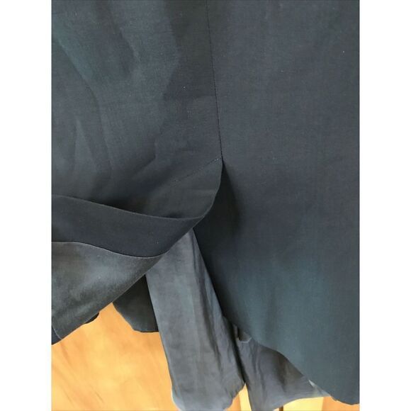 Rag & Bone Kato Silk Draped Scarf Blazer Women 10 Lined Buttons Black Pockets - Picture 6 of 15